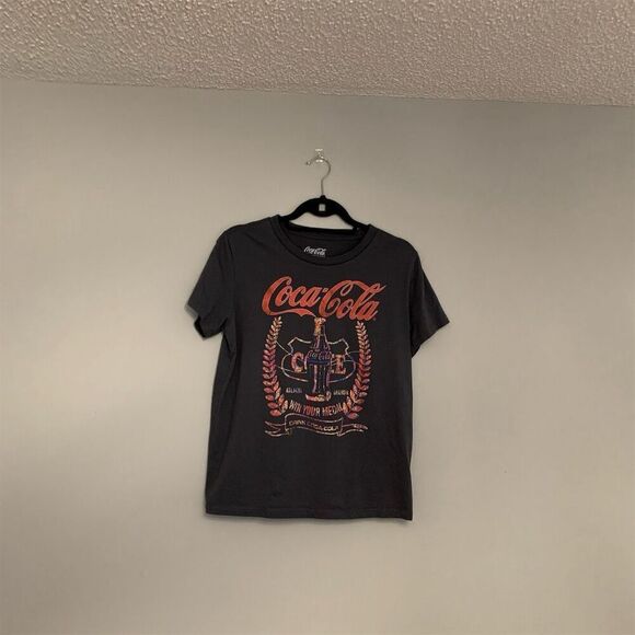 Coca-Cola “Faux” Vintage T-Shirt Dark Grey Short Sleeve Crew Atlanta Georgia - Picture 2 of 8